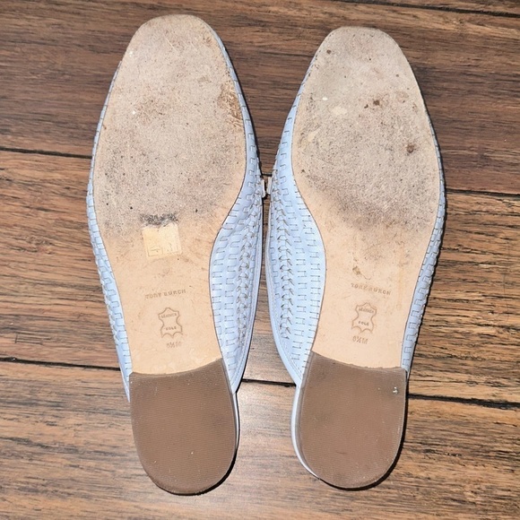 Tory Burch✨Mules Horsebit loafers RARE woven leather clogs slippers - Picture 13 of 15